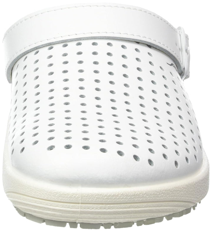 Abeba Clog 9300 - rubber Glattleder weiss, perforiert, zertifiziert, 44 44 EU, 44 EU