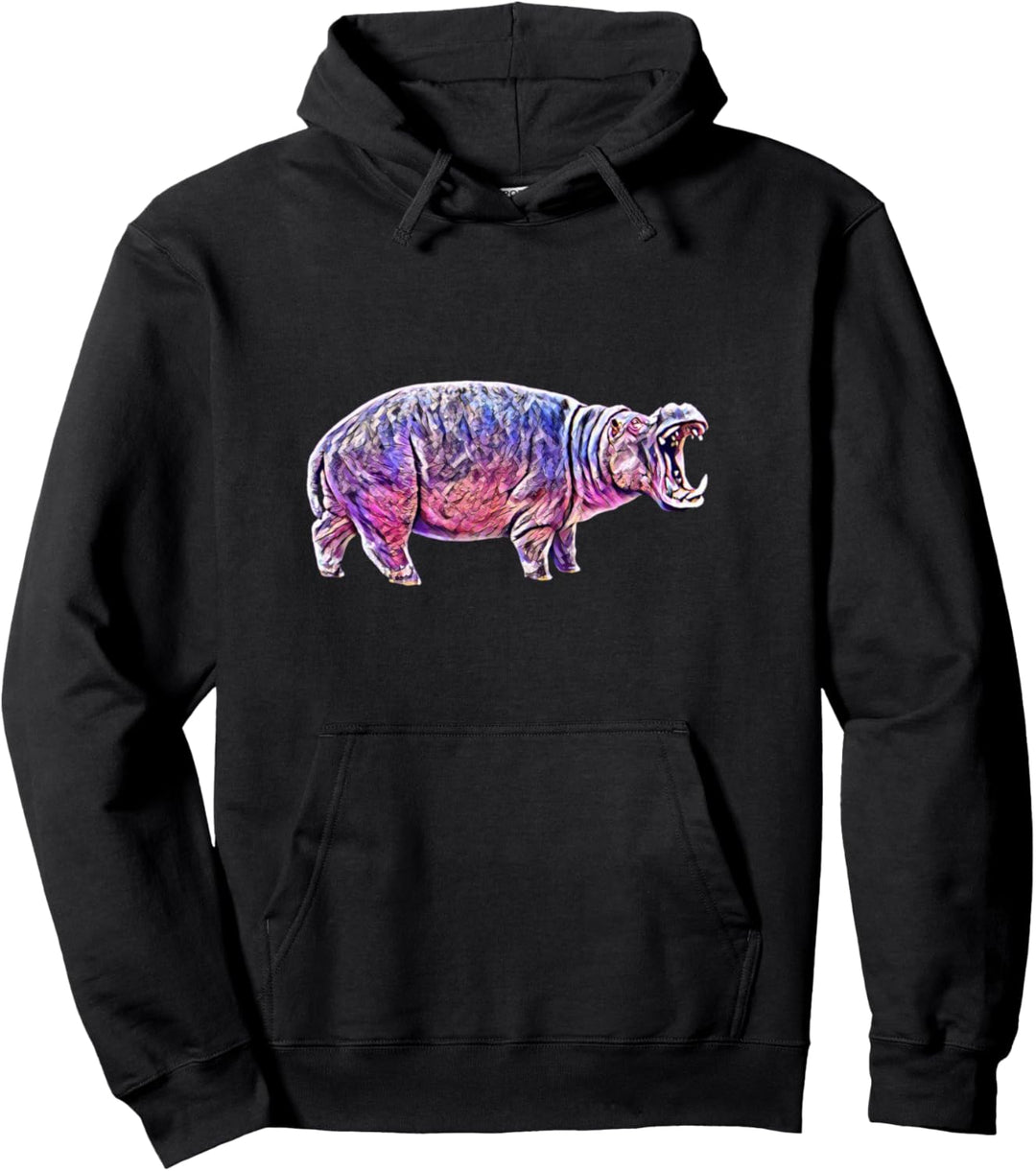 Nilpferd Flusspferde Motiv Wildtiere Tiere Afrika Nilpferde Pullover Hoodie