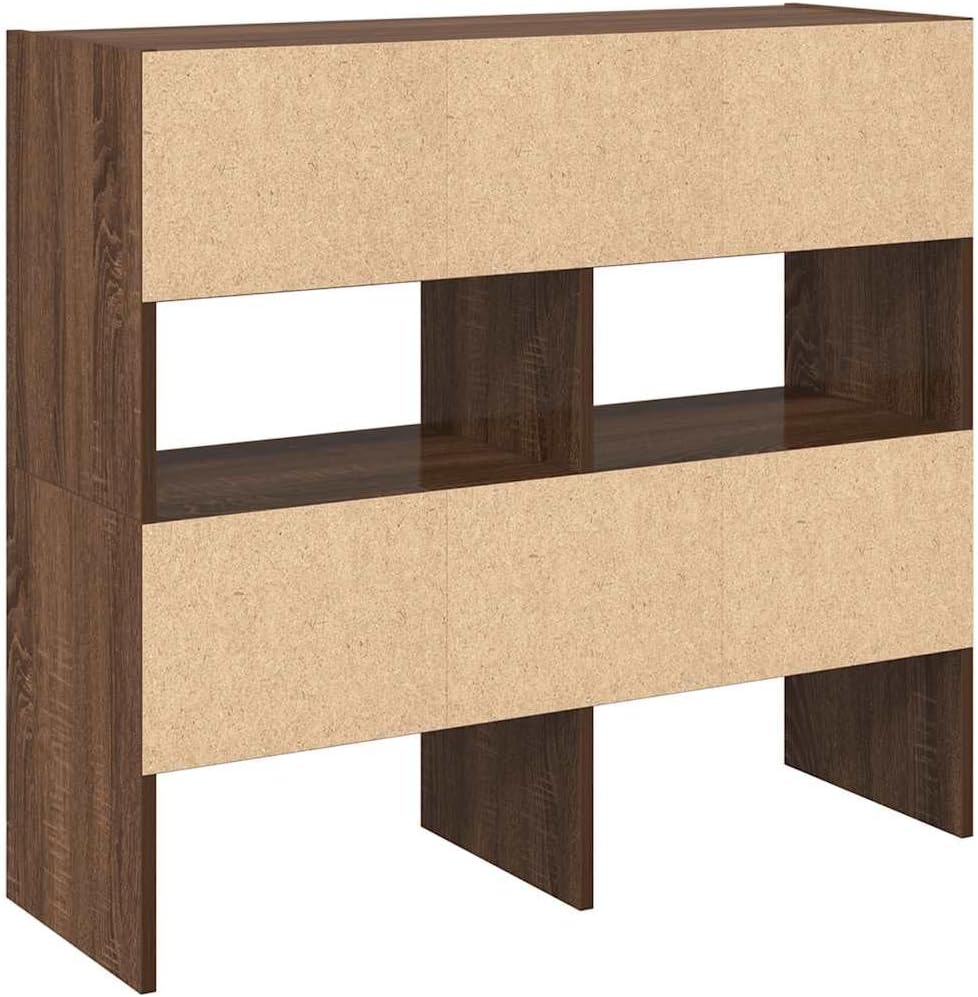 vidaXL Schuhregale 2 STK. Stapelbar Braun Eichen-Optik 89,5x30x40 cm, Schuhaufbewahrung, Schuhorgani