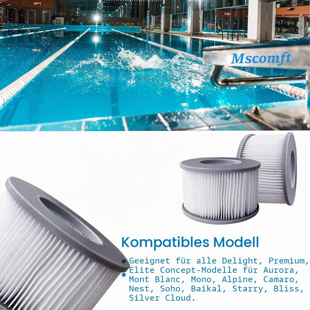 Ersatz Filter für MSpa Filterkartusche Wasserfilter, Kartuschenpumpe für heisse U-Boote und Spa,für