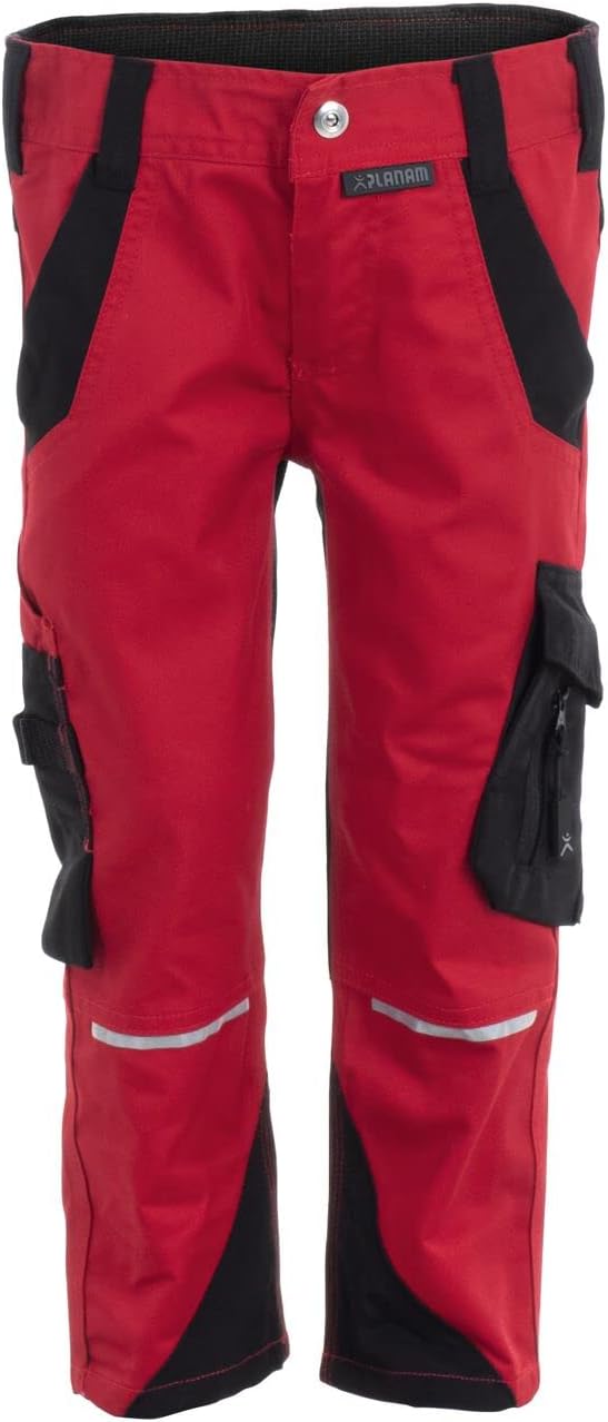 Planam Norit Kinder Junior Bundhose rot schwarz Modell 6547 Grösse 86/92