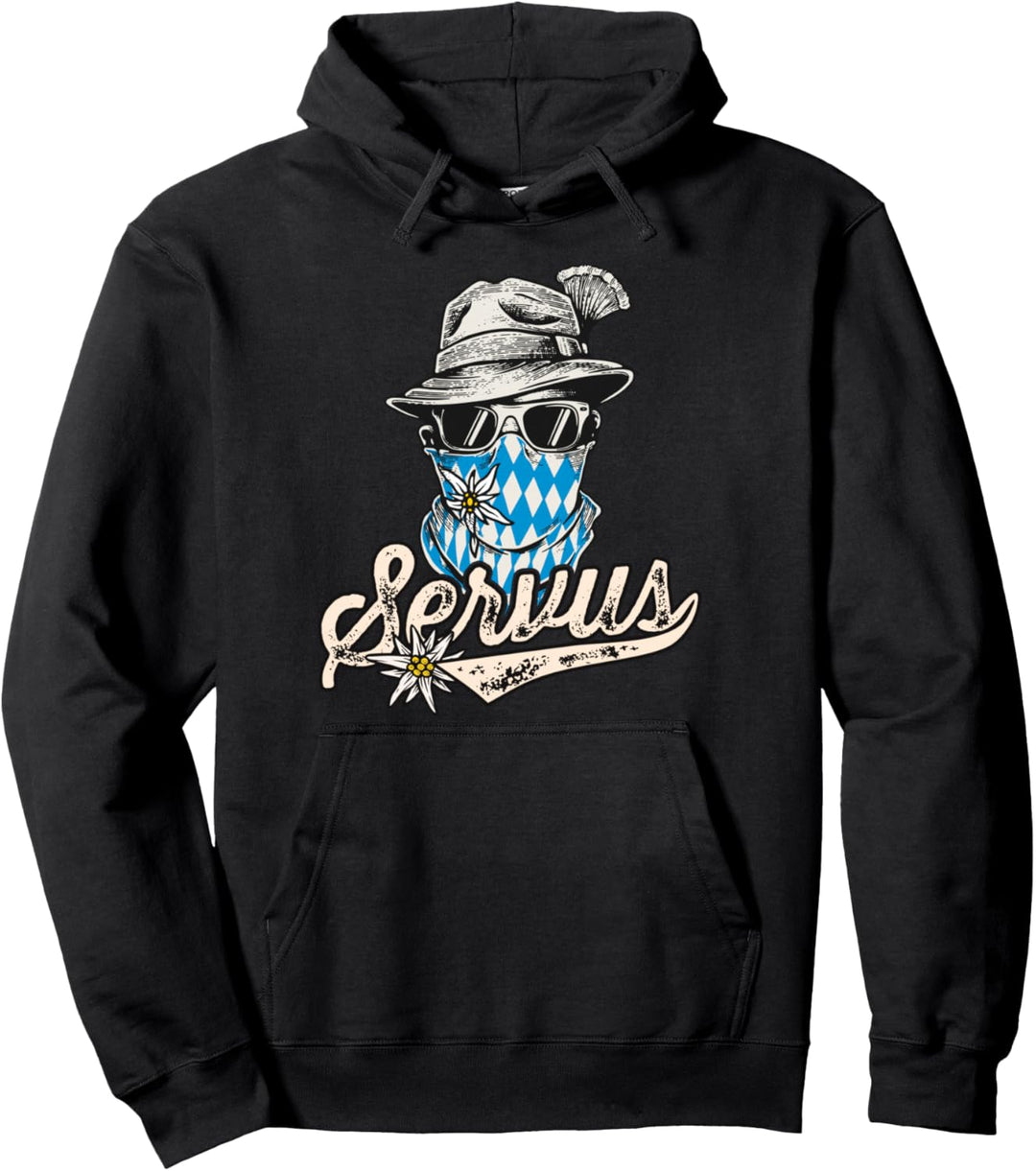 Servus Trachten TShirt Herren Bayern Passend für Oktoberfest Pullover Hoodie