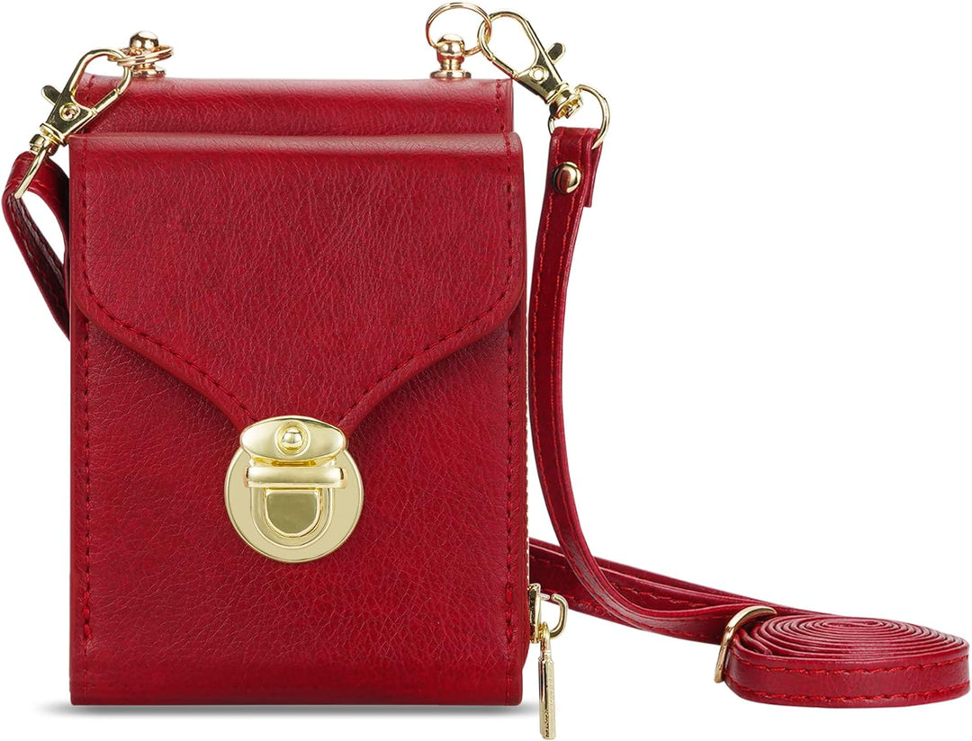 UDBKKDX Brieftasche Handyhülle für Samsung Galaxy Z Flip 4, Schnalle Frauen Mattes Leder hülle mit B