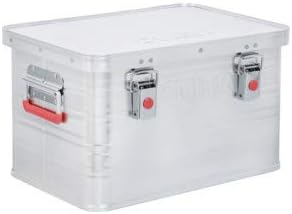 STIER Alubox, Aluminiumbox 30L, Staub- und spritzwasserresistent mit Gummidichtung und 2 Klapphandgr