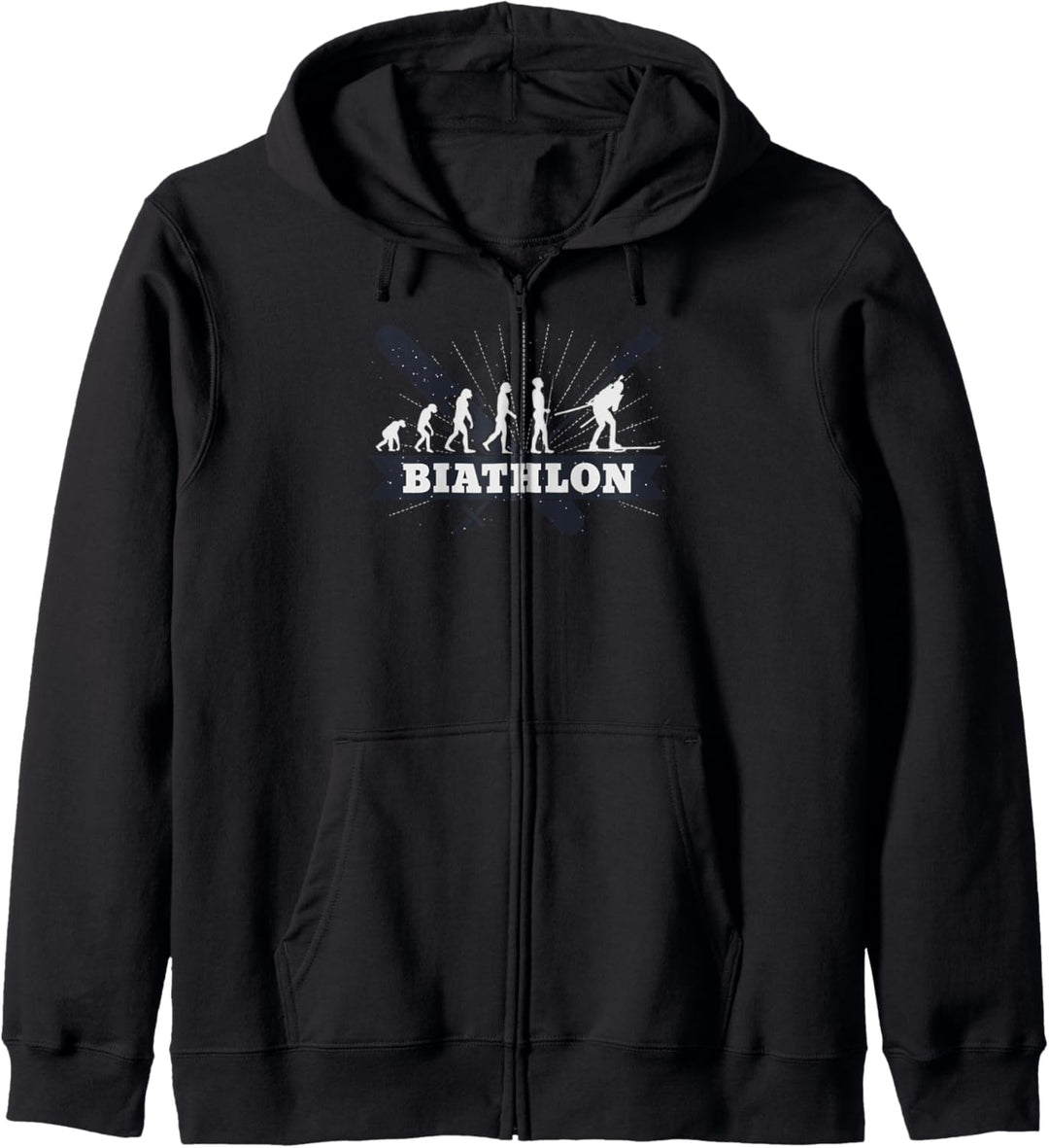 Biathlon Skifahren Wintersport Geschenk Fun Kapuzenjacke