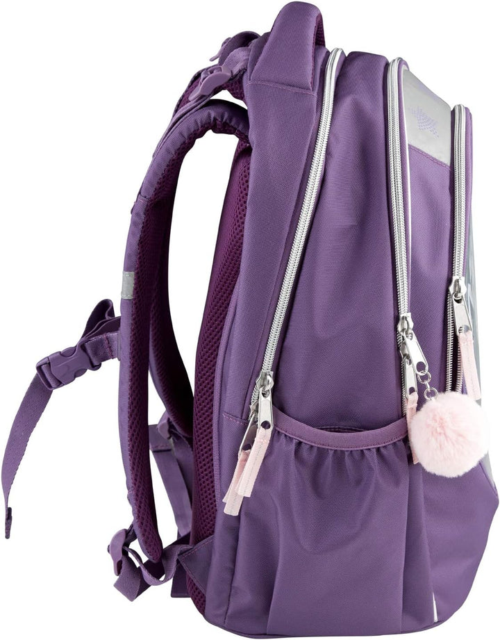 Depesche 10776 Miss Melody - Schulrucksack mit Pferde-Motiv, lila Schul-Ranzen, ca. 44 x 34 x 24 cm,