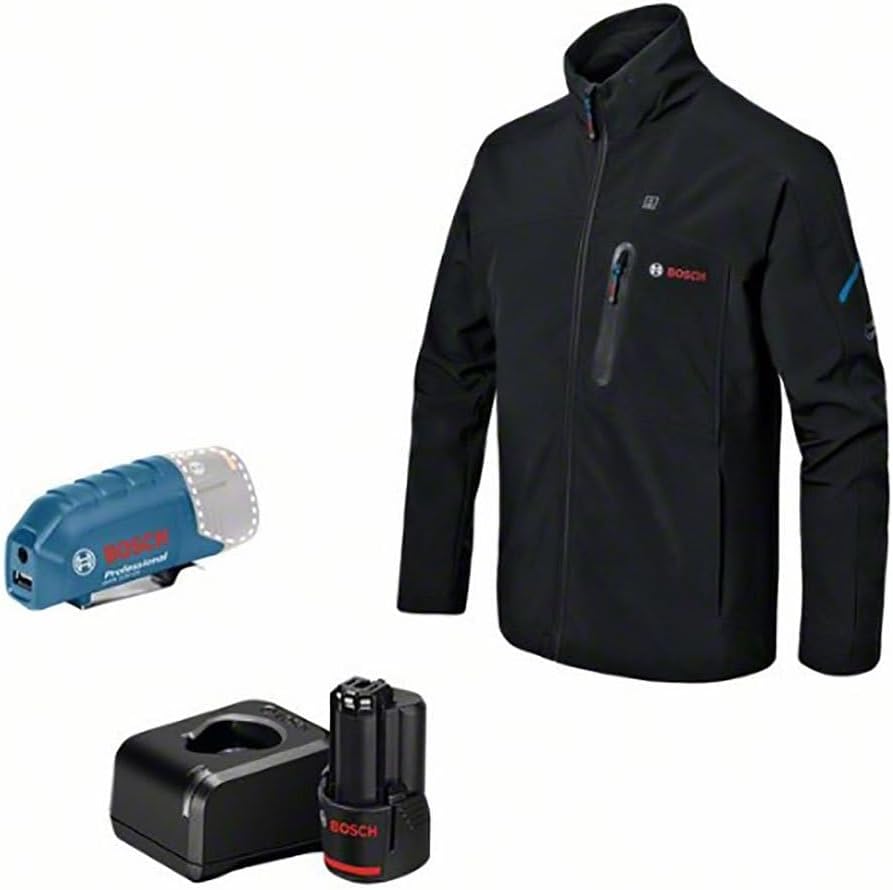 Bosch Professional Beheizbare Jacke GHJ 12+18V XA S mit Akku+Ladegerät, S mit Akku+Ladegerät