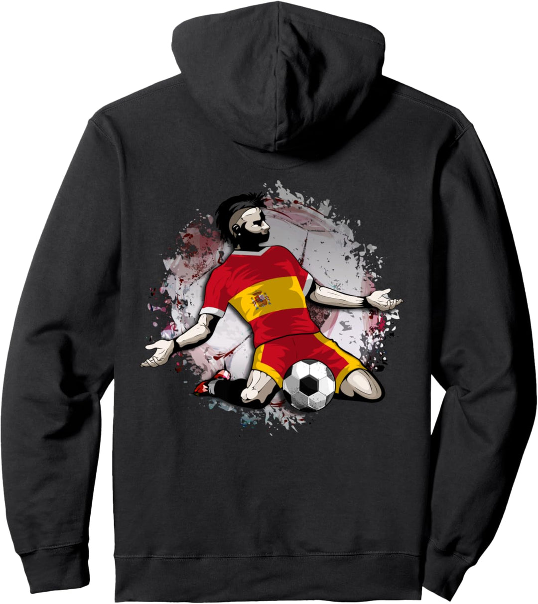 Spanien Fussball Spanische Nationalflagge Football Lovers Art Pullover Hoodie