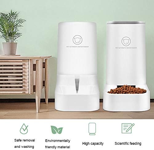 Automatischer Brunnenfutter- / Wasserspender-3.75Lx 2-teilig- Hunde- / Katzenfutter- / Haustierschal