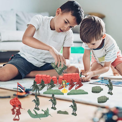 Uposao 330 Stück Spielfiguren Set von Armee Soldaten Figuren Militär Modell Spielzeugsoldaten Plasti