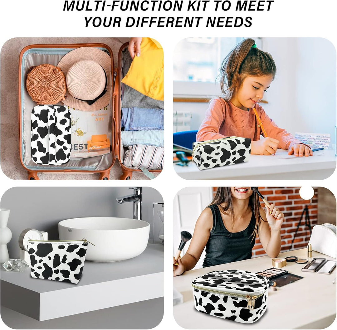 3 Stück Set Kosmetiktasche, grosse Kapazität Reise Make Up Tasche Set Damen, mit tragbarem Griffdesi