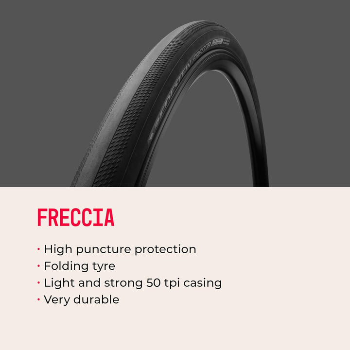 Vredestein Freccia Tricomp Fahrradreifen, 25-622 (700x25C)