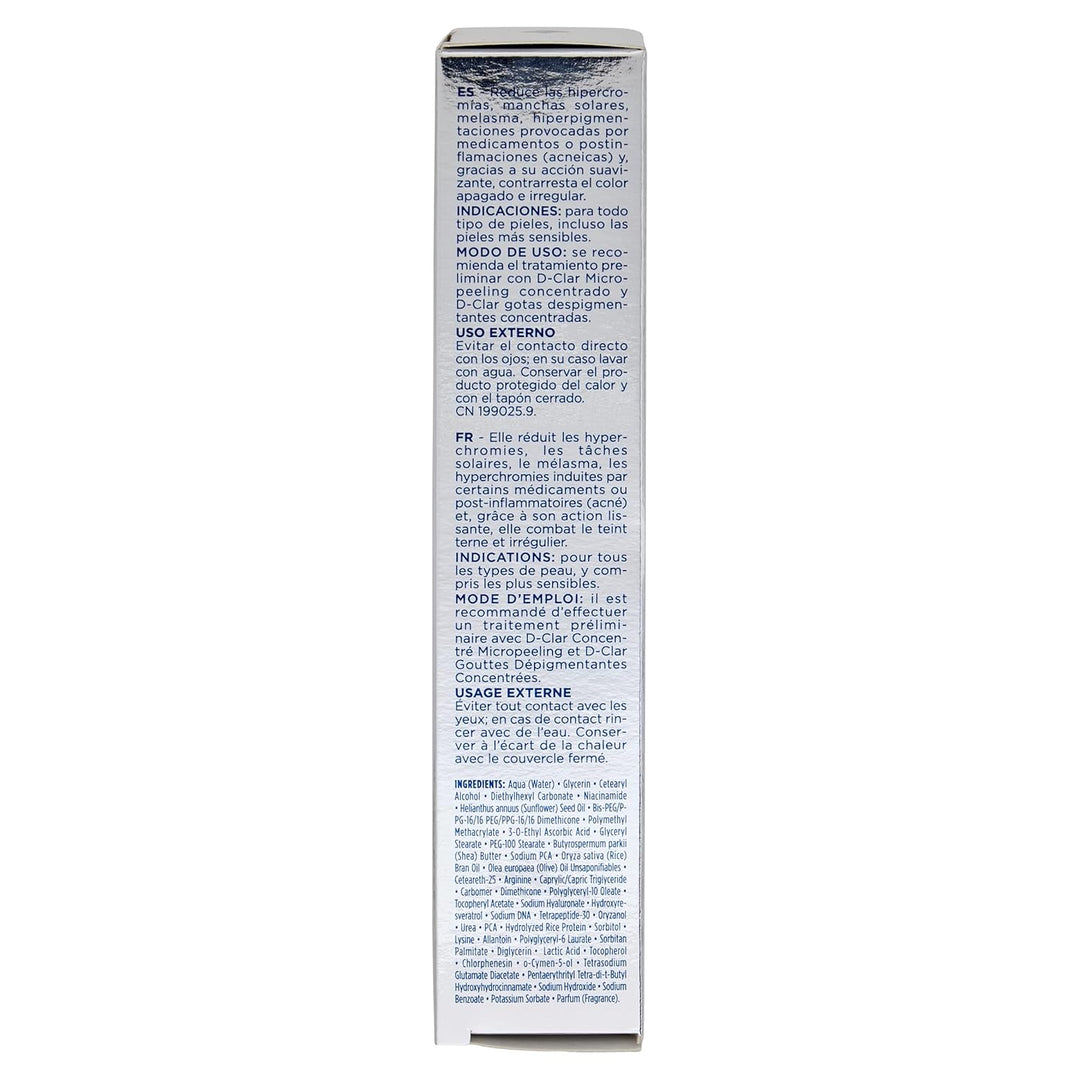 Rilastil D-Clar Fluid Depigmenting Face Cream, Anti-Makel-Behandlung, strahlende und homogene Haut,