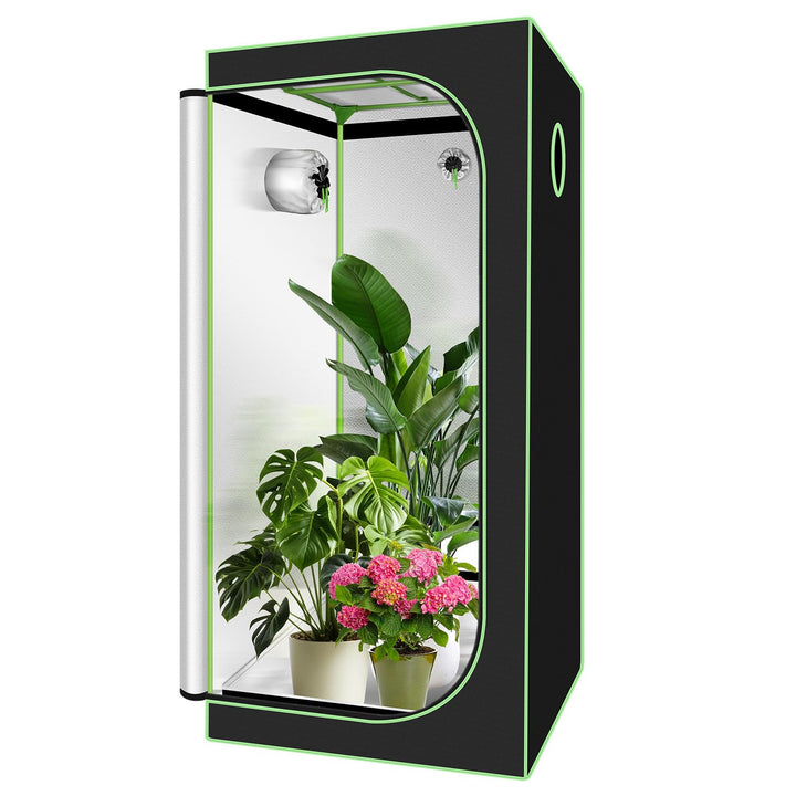 Monucep Growzelt 80x80x180cm,Grow Tent Lichtdicht und Wasserdicht Growschrank mit Beobachtungsfenste