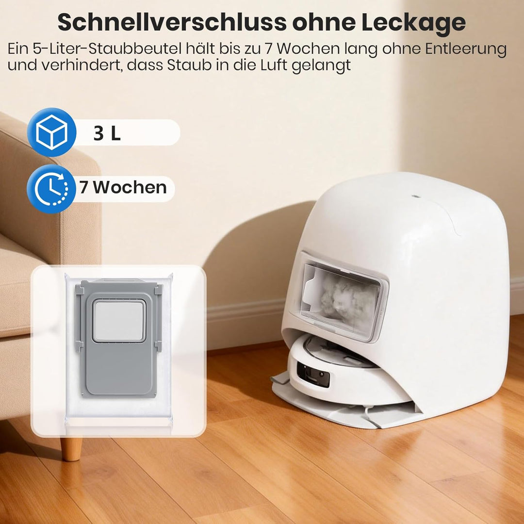 14 Stück Staubbeutel für DJI Romo S/Romo P/Romo A Staubsauger Absaugstation, 3L Grosse Kapazität Vli