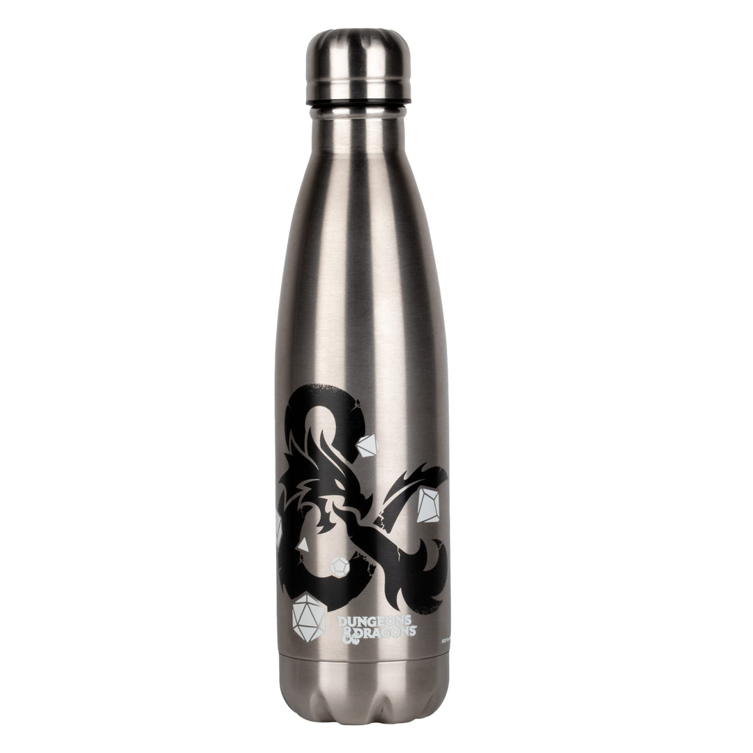 Konix Dungeons & Dragons Isolierflasche - Edelstahl - 500 ml - Logo-Motiv - Silber Dungeons & Dragon