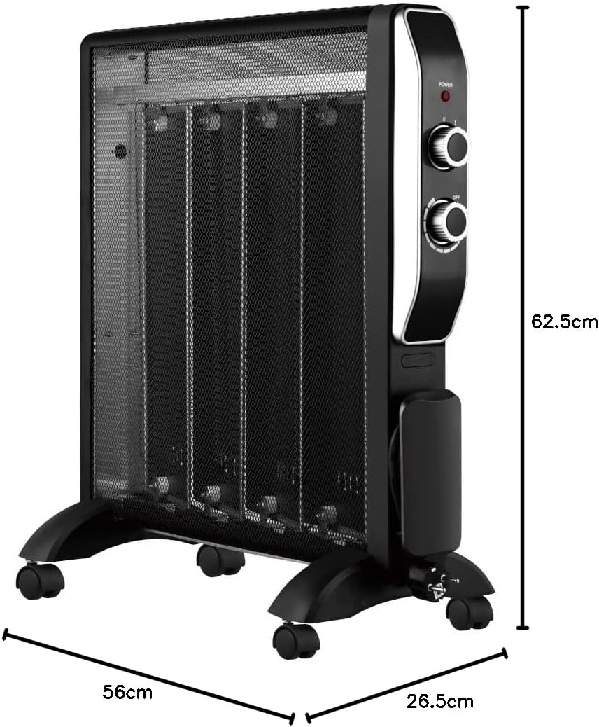VALE Micathermic Heater HY-200A, Mobile Elektroheizung, Heizkörper, Heizgerät, Heizung mit Thermosta