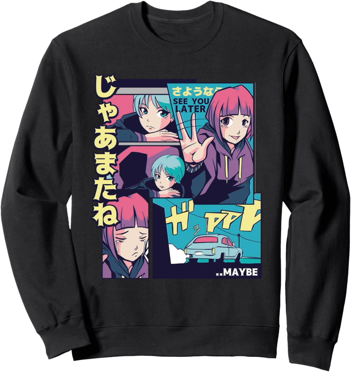 See You Later | Japanischer Anime Manga Comic Stil Grafik Sweatshirt