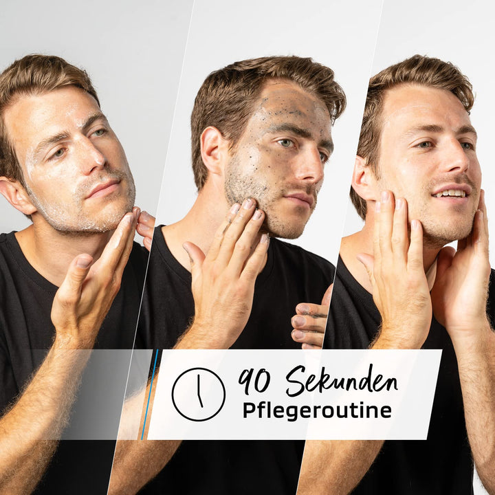SKINBRO Gesichtspflege Männer Set | Made in Germany | 3er Skincare Pflegeset Herren - Reinigung, Pee