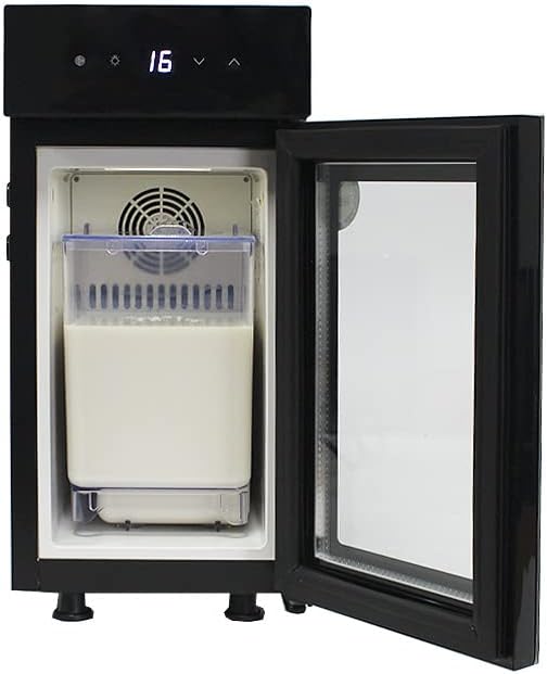 Gastro-Cool - Milchkühlschrank mit Glastür - Milchbehälter - digitaler Temperaturanzeige Glastüre mi