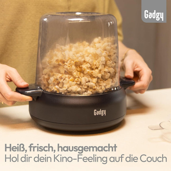 Gadgy Popcorn Maschine Premium - Popcorn Maker Heissluft 4,5 L - Popcornmaschine mit Antihaftbeschic