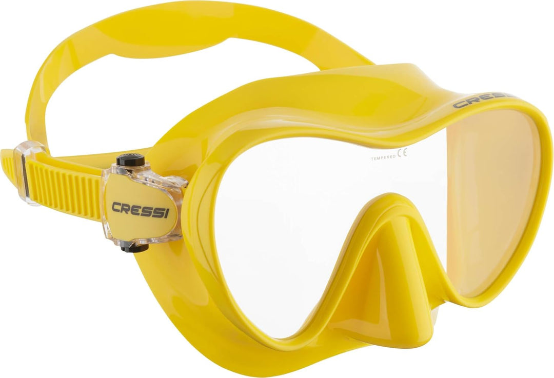 Cressi F1 - Rahmenlose Maske oder Rahmenlose Maske + Schnorchel Dry Combo Set zum Tauchen und Schnor