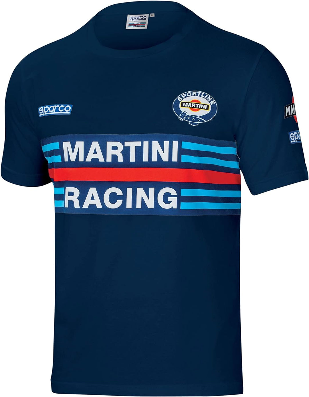 SPARCO 01274MRBM3L Racing T-Shirt Blau Blau
