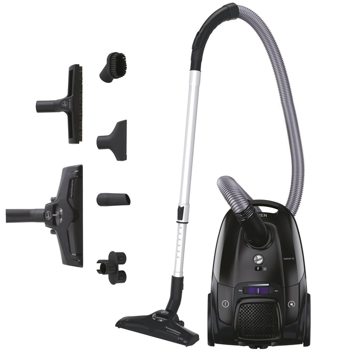 Hoover Telios Bodenstaubsauger für Hartböden & Teppiche, kompakt, leise 69dBA, 3,5L Staubbeutel, EPA