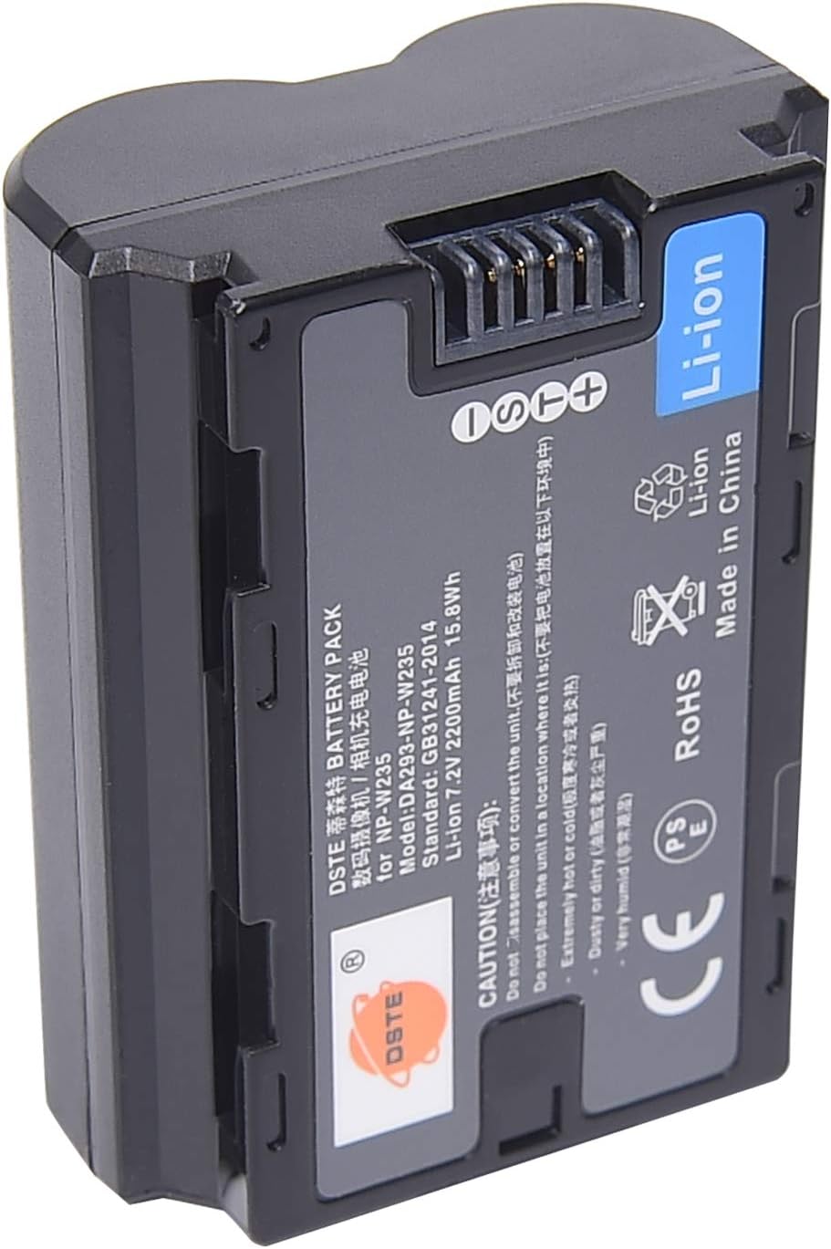 DSTE® 2 Pack Ersatz Batterie NP-W235 + LCD Dual Ladegerät Compatible für Fuji XT4 Digital Kamera