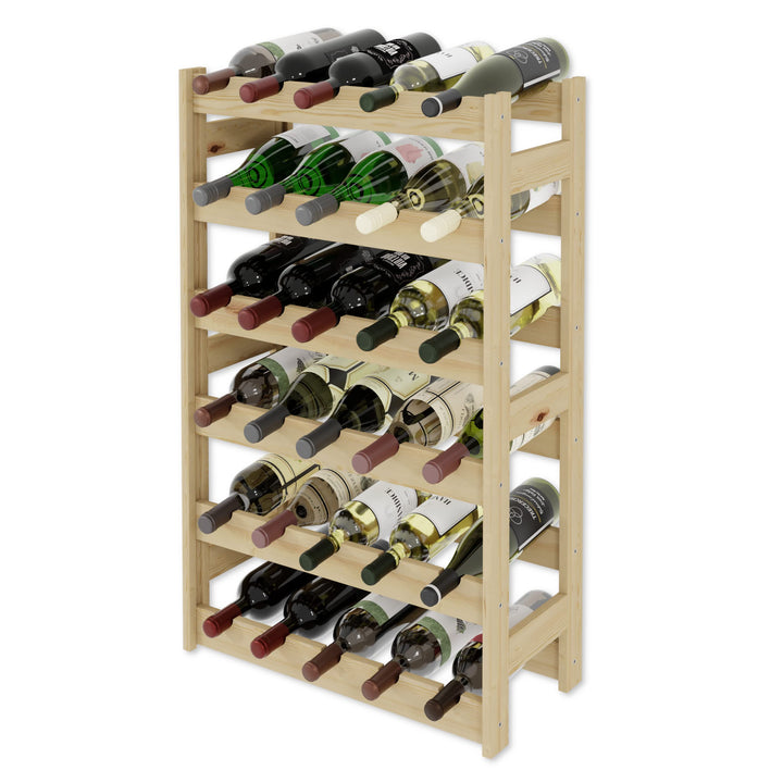 Lenmar, Weinregal aus Holz für Flaschen, Natur, RW-1, Wein, Flaschenregal, Kellerregal, Regale, Flas