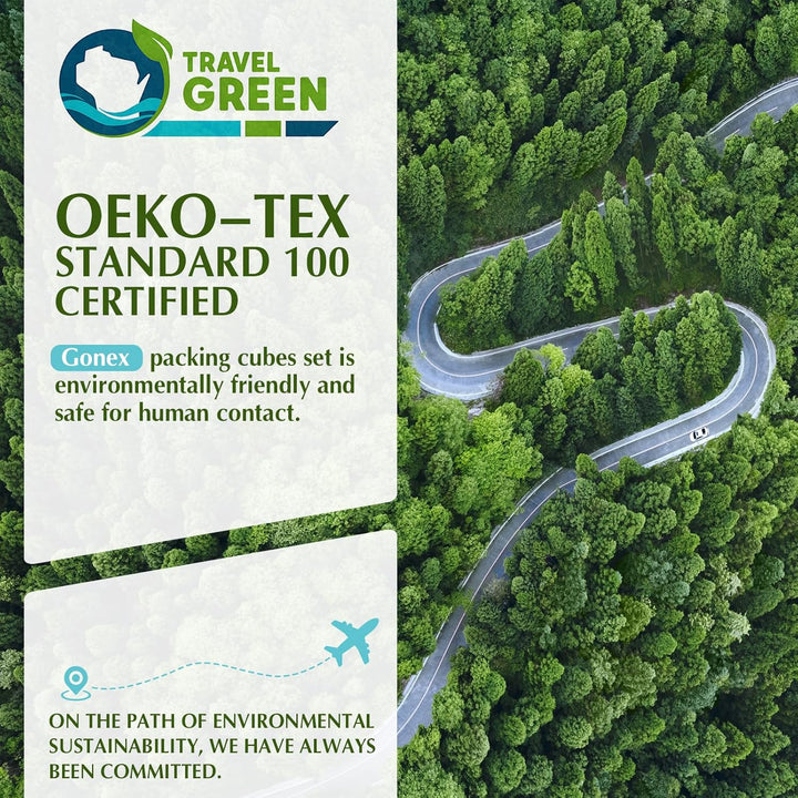 Gonex Compression Packing Cubes 6er Set, Gonex Kleidertaschen 6-teilig Verpackungswürfel, Kleidertas