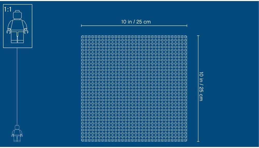 LEGO 10714 Classic Blaue Bauplatte, 25 cm x 25 cm, Lernspielzeug, kreatives Spielen