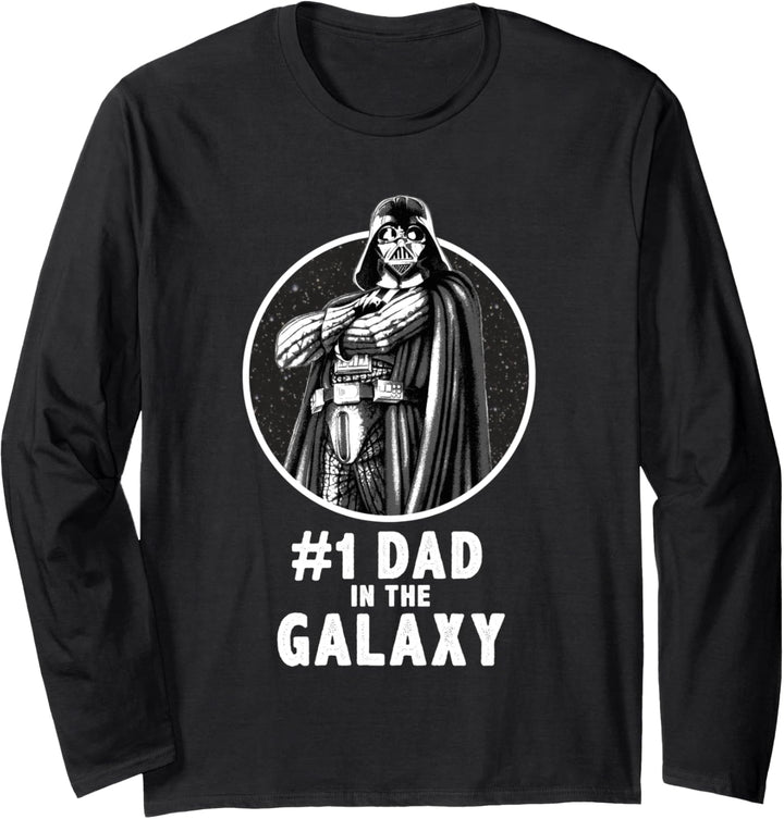 Star Wars Father's Day Darth Vader #1 Dad In The Galaxy Langarmshirt