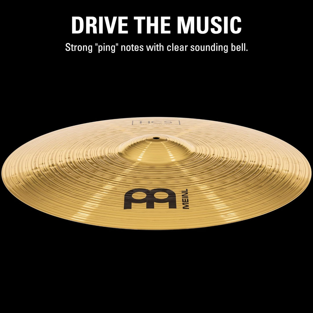 Meinl Cymbals HCS Ride 22 Zoll (Video) Schlagzeug Becken (55,88cm) Messing, Traditionelles Finish (H