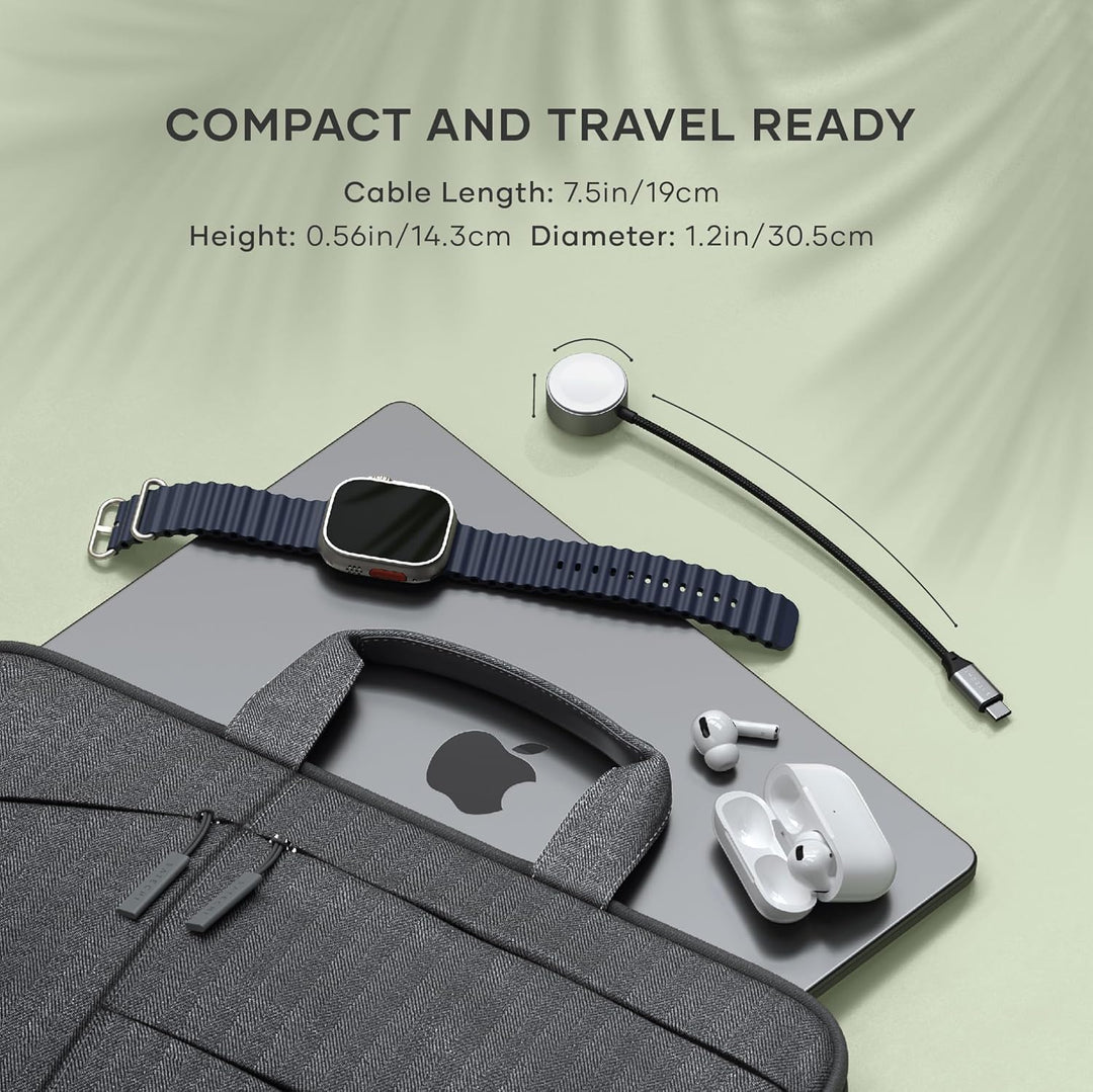 SATECHI Magnetisches Ladekabel für Apple Watch, 5W Schnellladegerät für die Apple Watch, Kabellänge