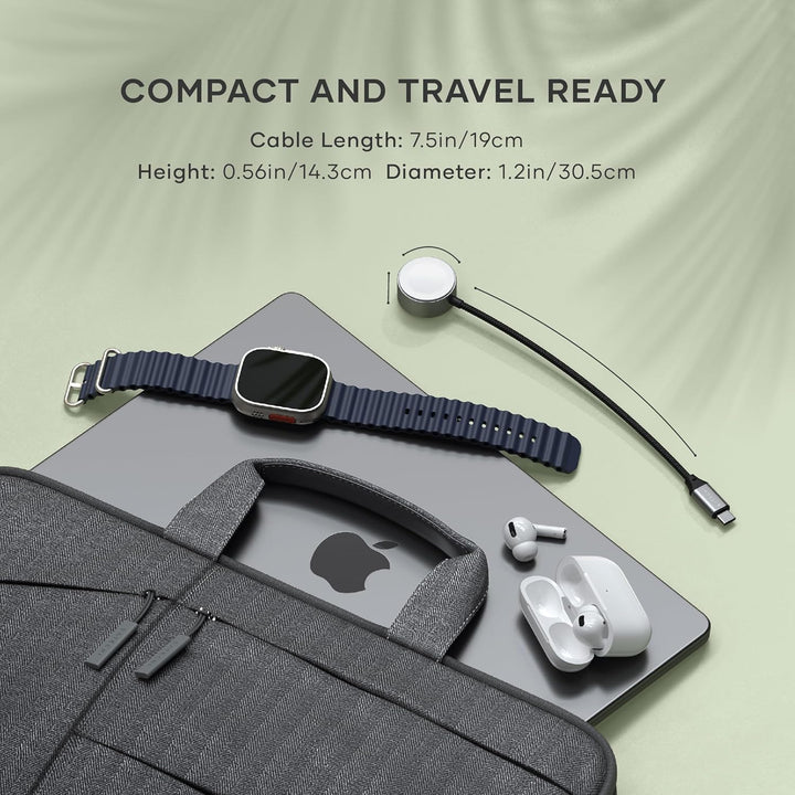 SATECHI Magnetisches Ladekabel für Apple Watch, 5W Schnellladegerät für die Apple Watch, Kabellänge