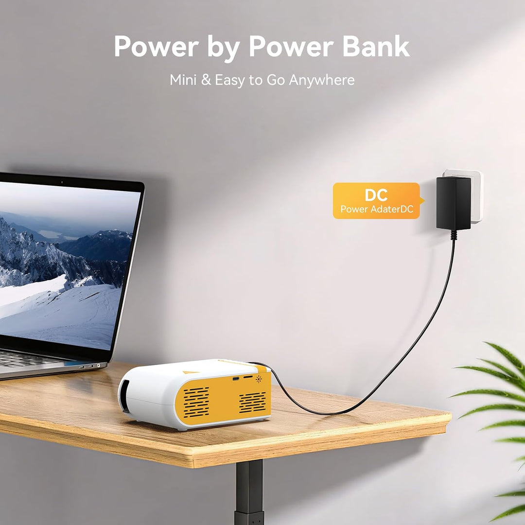 Mini Beamer, tragbare Projektoren mit WLAN und Bluetooth, Outdoor-Projektor