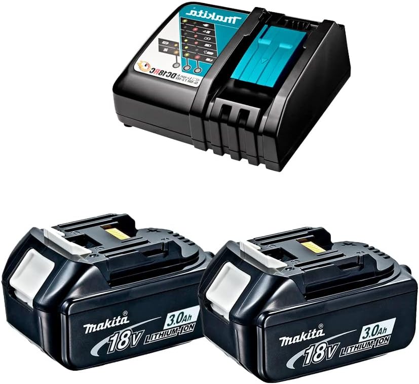 Makita dhp453rfx4 Bohrmaschine Schlagschrauber DHP453Z + 2 Akkus 18 V 3 Ah Li-Ion + 74 Zubehör + Tra