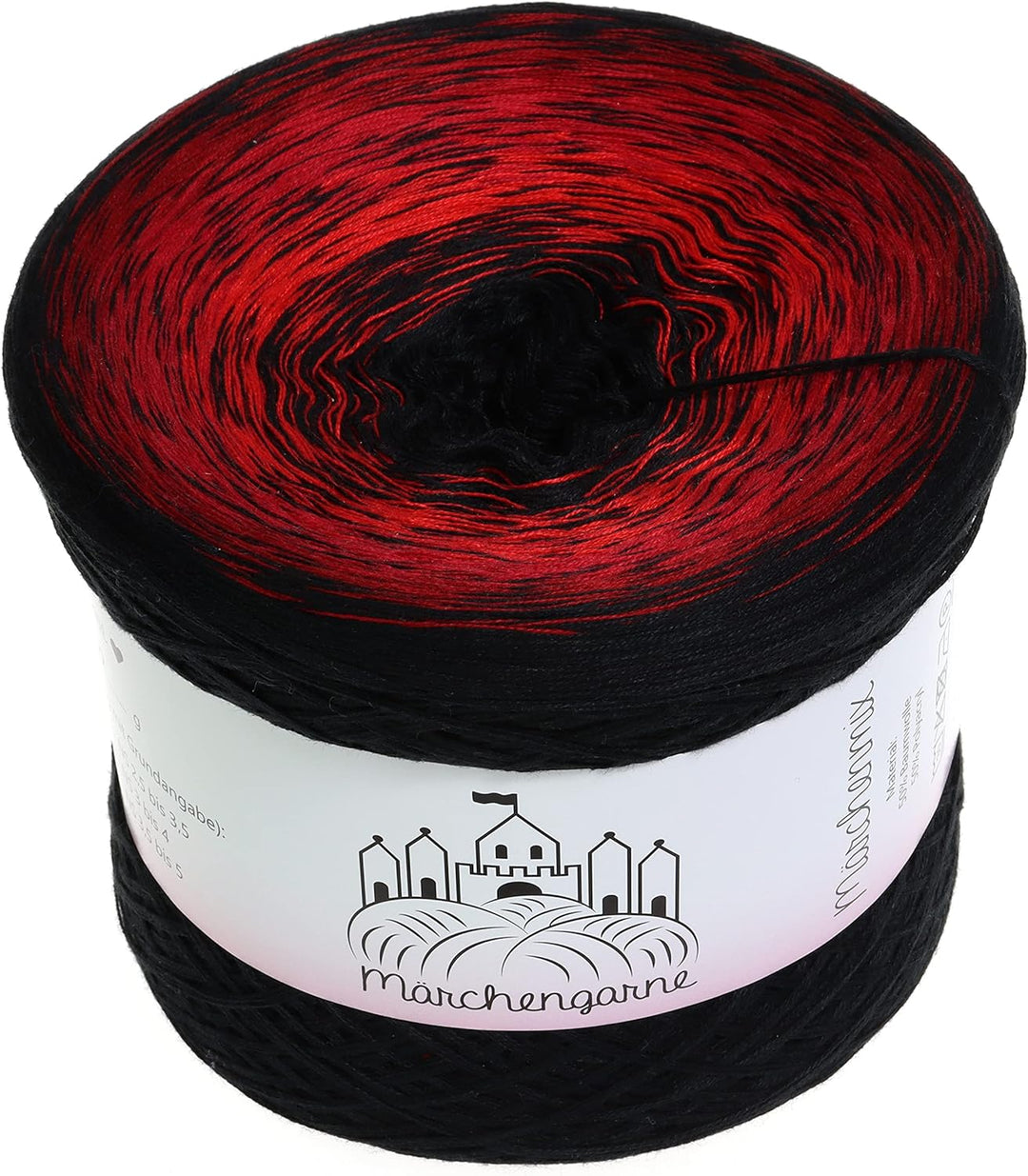 Farbverlaufsgarn Höllenfeuer 400g - 1520m 4 fädig Bobbel Wolle handstrickgarn, Höllenfeuer