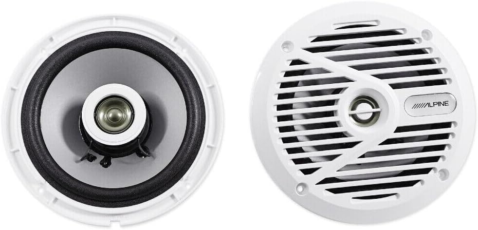 KIT SET FÜR ALPINE SPS-M601W 2 weiss 2-Wege Koaxial Marine Lautsprecher 16,5 cm 165 mm 6.5" wasserdi