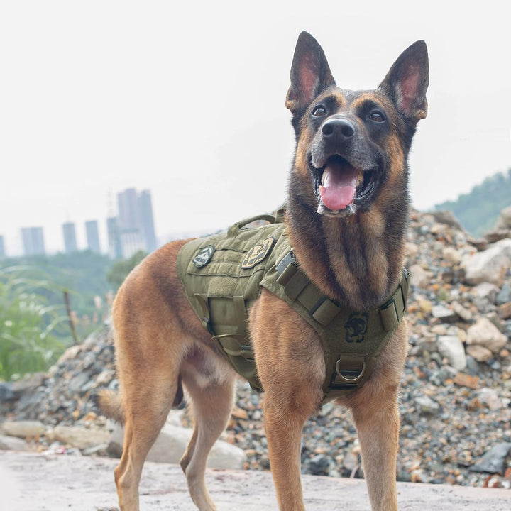 OneTigris Hundegeschirr, X DESTROYER Taktisches Einstellbar Antizuggeschirr Ausbruchsicheres Geschir