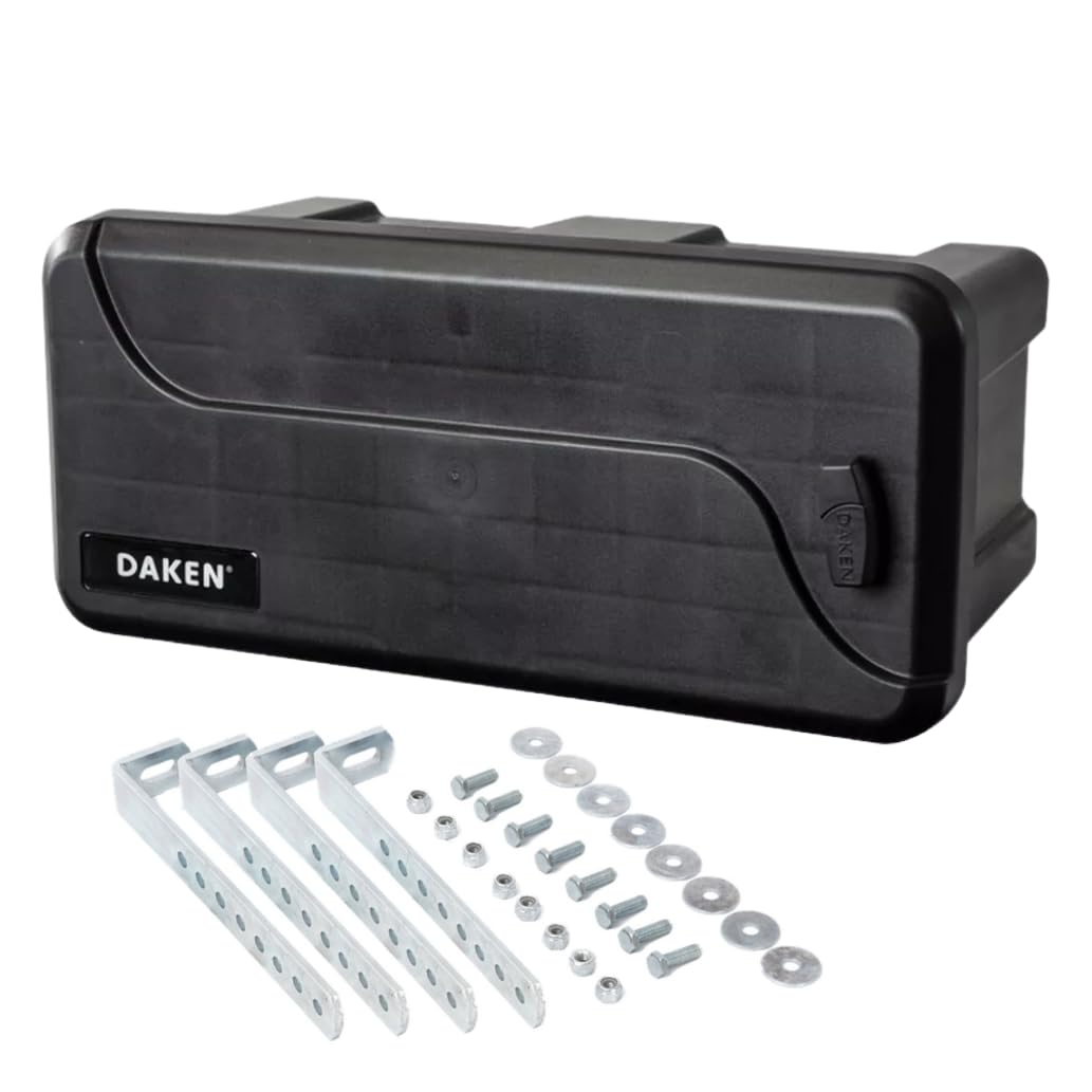 Daken Blackit 1 Deichselbox 550x250x295mm Werkzeugkasten Anhänger Transportkiste Kunsstoff Schwarz (