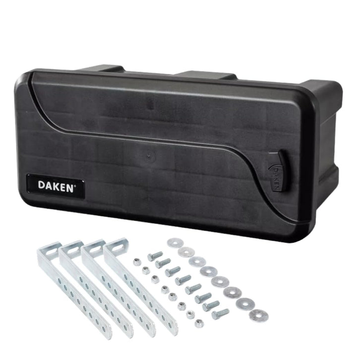 Daken Blackit 1 Deichselbox 550x250x295mm Werkzeugkasten Anhänger Transportkiste Kunsstoff Schwarz (