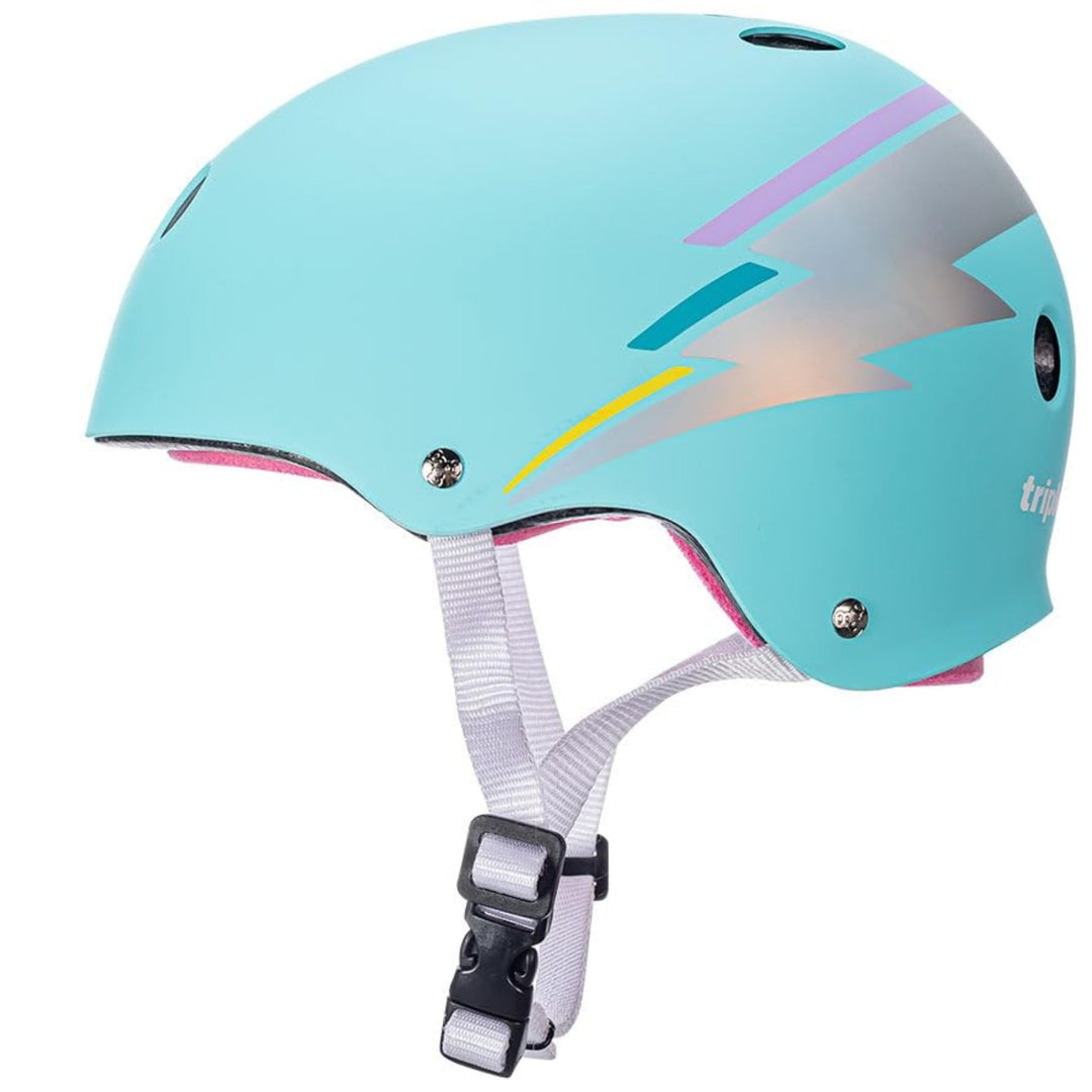 Triple Eight Unisex – Erwachsene Certified Sweatsaver Sporthelme, Teal Hologram, XL EU