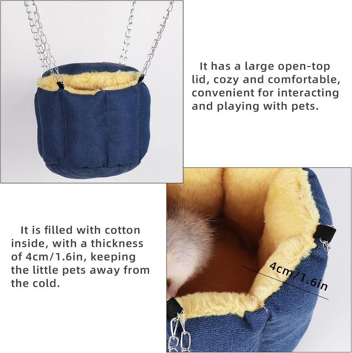 Sugar Glider Pouch, Ratte Hängebett, Streifenhörnchen Warmes Bett, Rattenkäfig Zubehör, Syrisches Ha