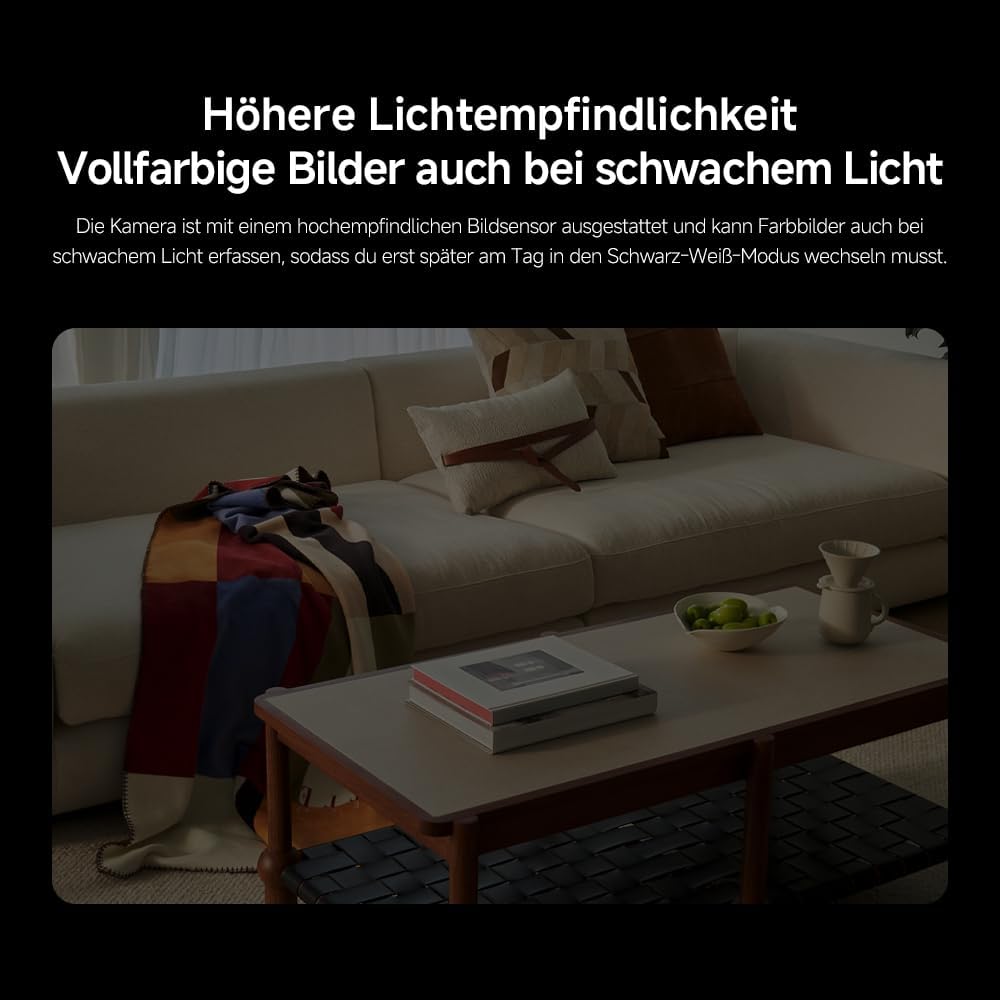 XIAOMI C701 4K 8MP Schwenk/Neige Innenkamera WLAN Überwachungskamera 360°-Abdeckung KI-Erkennung Nac