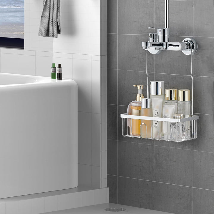 Duschablage Ohne Bohren, Duschablage Zum Hängen Shampoo Halterung für Dusche SS304 Edelstahl, Duschk