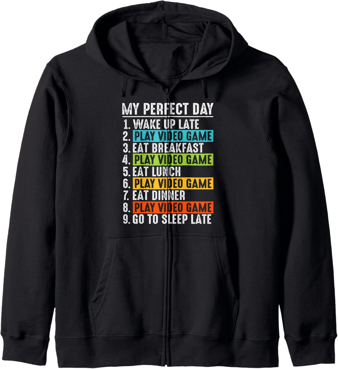 MEIN PERFEKTER TAG Videospiele Shirt Cooles Gamer Gaming Kapuzenjacke