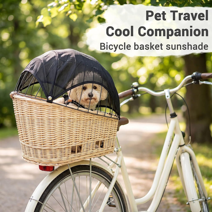 Sonnensegel für Hundefahrradkorb &amp; Einkaufskorb, Verstellbares Schutznetz für Hunde, Sonnenschutz fü