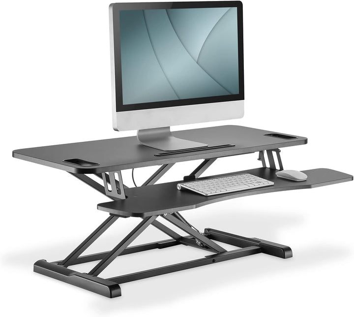 DIGITUS DA-90380-1 Höhenverstellbarer Sitz/Steh Arbeitsplatz, Schwarz
